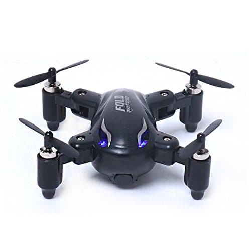 RC Drone with Headless System,Mini Foldable RC Quadcopter Drone with 6-Axis Gyro,Remote Control Quadcopter with Flashing Light,RC Helicopter Drone One key Return(Black)
