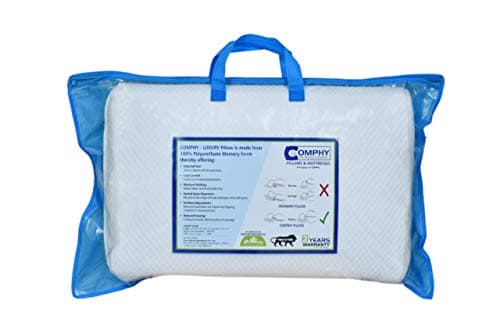 COMPHY - Luxury, Memory Foam Based Sleeping Pillow | Comfortable Ergonomic Design- Grey