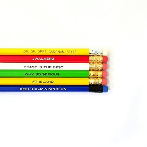 Kpop On ! 6 Assorted Kpop Boy Band Pencils