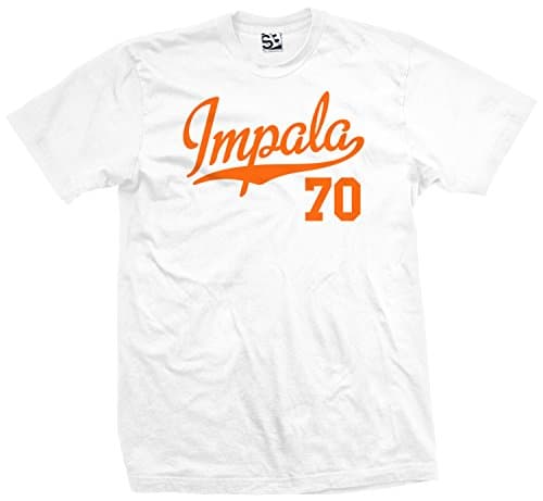 Shirt Boss Unisex Impala 70 Script &amp; Tail T-Shirt XL White / Orange