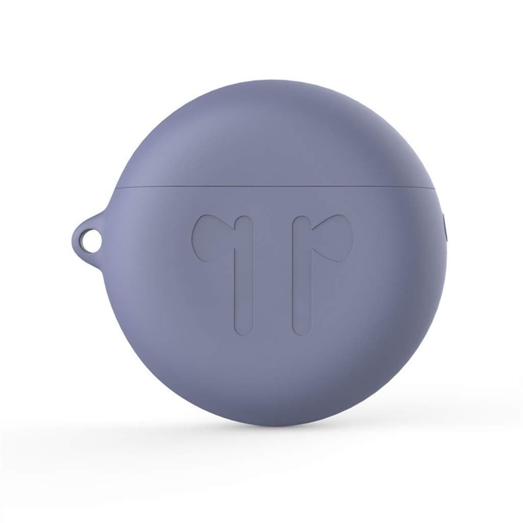 Lukame Silicone Case for Liquid Pocket Thin and Light Case Shockproof Protective Case for Huawei Freebuds 3 Charging Case with Carabiner(Gray)