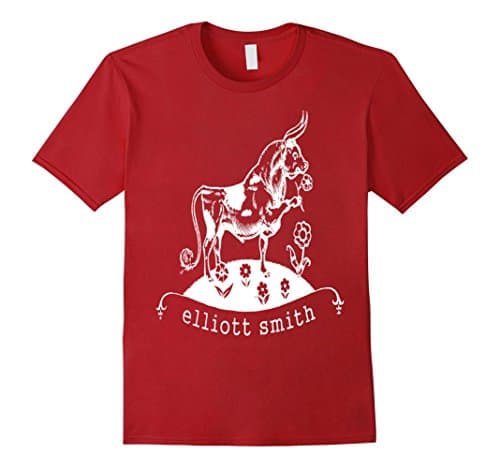 Mens Elliott smith Tshirt Small Cranberry