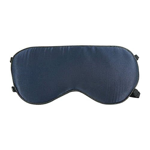 100% Silk Sleep Mask &amp; Blindfold with Adjustable Double Straps, Super Smooth Sleep Eye Mask for Men &amp; Women &amp; Kids, Your Best Travel Sleep Cover, Master Your Sleeping, Navy Blue 1PC