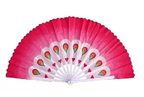Plastic Bone Peacock Fan Dance Fan Fan Rose