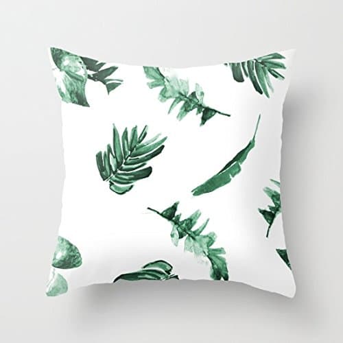 Sofapartner Tropical Twist Canvas Throw Pillow Covers 16"x 16"