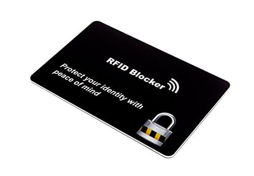 Card Protector RFID NFC Blocker Pack of 2 (Black)