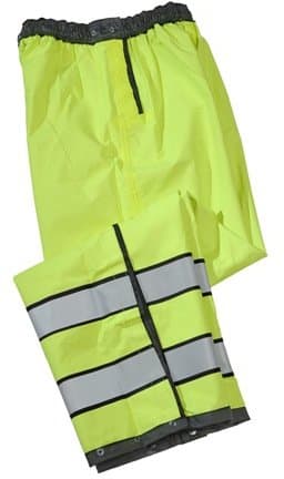 Gerber Outerwear Pro Dry Reversible Rain Pant - Ansi 107 Class E, Black - Lime, LR 70D3/L