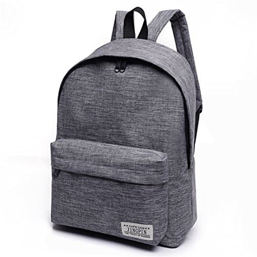 Hot Solid Color Backpack For Woman School Bag College Wind Small Fresh Fashion Men Backpack Gray