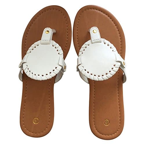 EasyStitch Medallion Sandals - White - Size 11