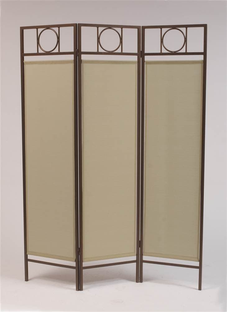 Modern Folding Outdoor Privacy Screen with Bronze Finish Frame (Ebony)