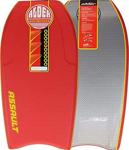 Alder Assault 42" Bodyboard - EPS Core, Crescent Tail, 60/40 Rail and HDPE Slick
