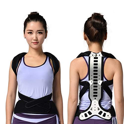 CJLMN Posture Corrector, Breathable Upper Back Brace, Adjustable Lumbar Shoulder Support Belt Strap, Comfortable and Discreet, for Back Pain, Posture Improving,L