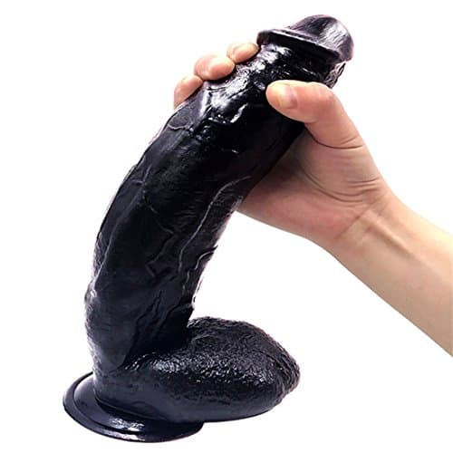 Big D-il-d-0,12 Inches Huge Size D-il-d-0 With Strong Suction Cup,Environmentally with Discreet Shipping, EKXK-J4-11ZN (Black)