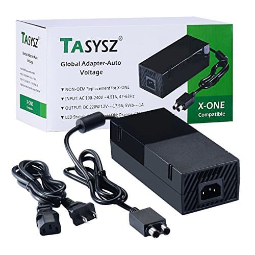 AC Adapter Power Supply for Xbox One, Replacement Charger for Xbox One [Quieter Version], Auto Voltage 100-240V