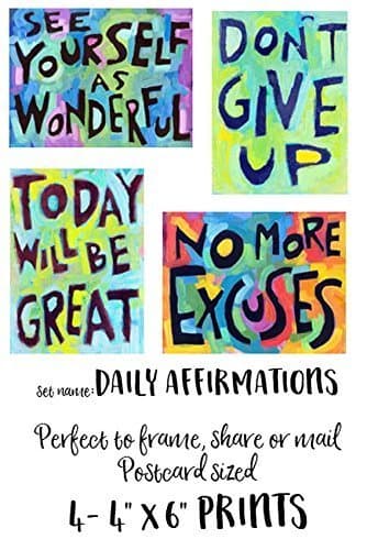 Daily Affirmations Prints - set of 4