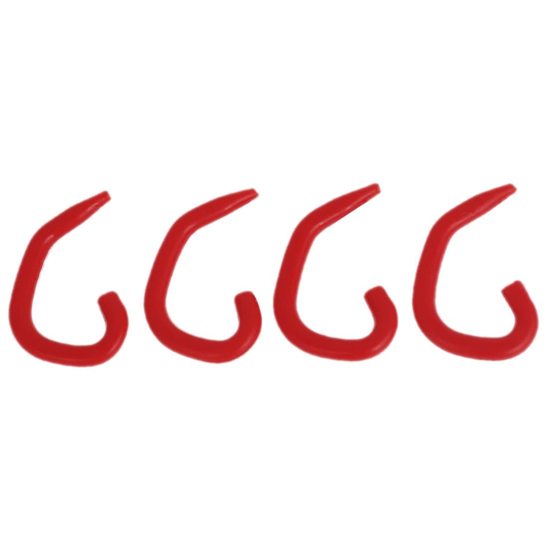 uxcell 2 Pairs Red Ear Hooks Loops Clips for Bluetooth Headset Earphone