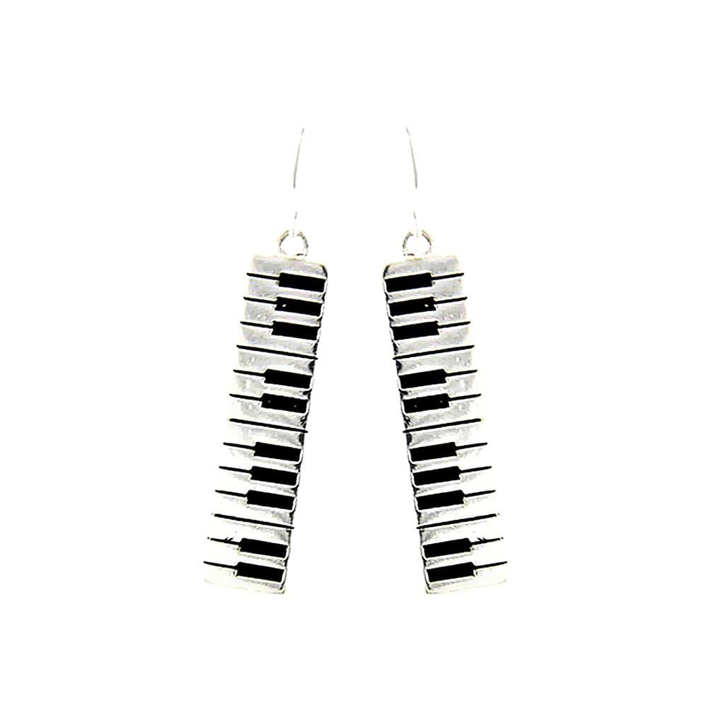 Silver Piano/Organ Keyboard Drop Earrings