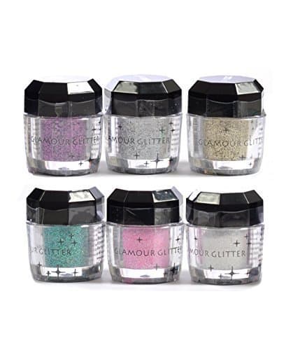 Glomour Glitter For Makeup Eye Shadow,Face Nails 6 Pcs by Treat Beauty