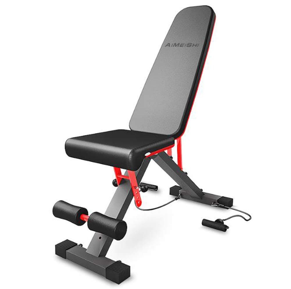 PLEASUR Portable Ab Bench Multi-Purpose, Incline Folding Bench For Sit Up Exercise Fitness Training Full Body Workout Decline Press Multi Home Gym Abs Legs Exercise Workout