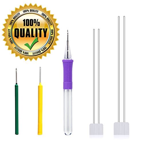 Embroidery Punch Needle for Thread - Magic Embroidery Pen Punch Needle with Threader - DIY Craft Tool for Embroidery Thread by Yihata