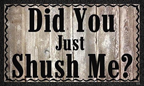 Shushed Wall Decor Distressed Rustic Primitive Hard Wood Sign Plaque