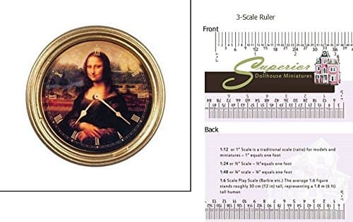 Dollhouse Miniature Mona Lisa Clock