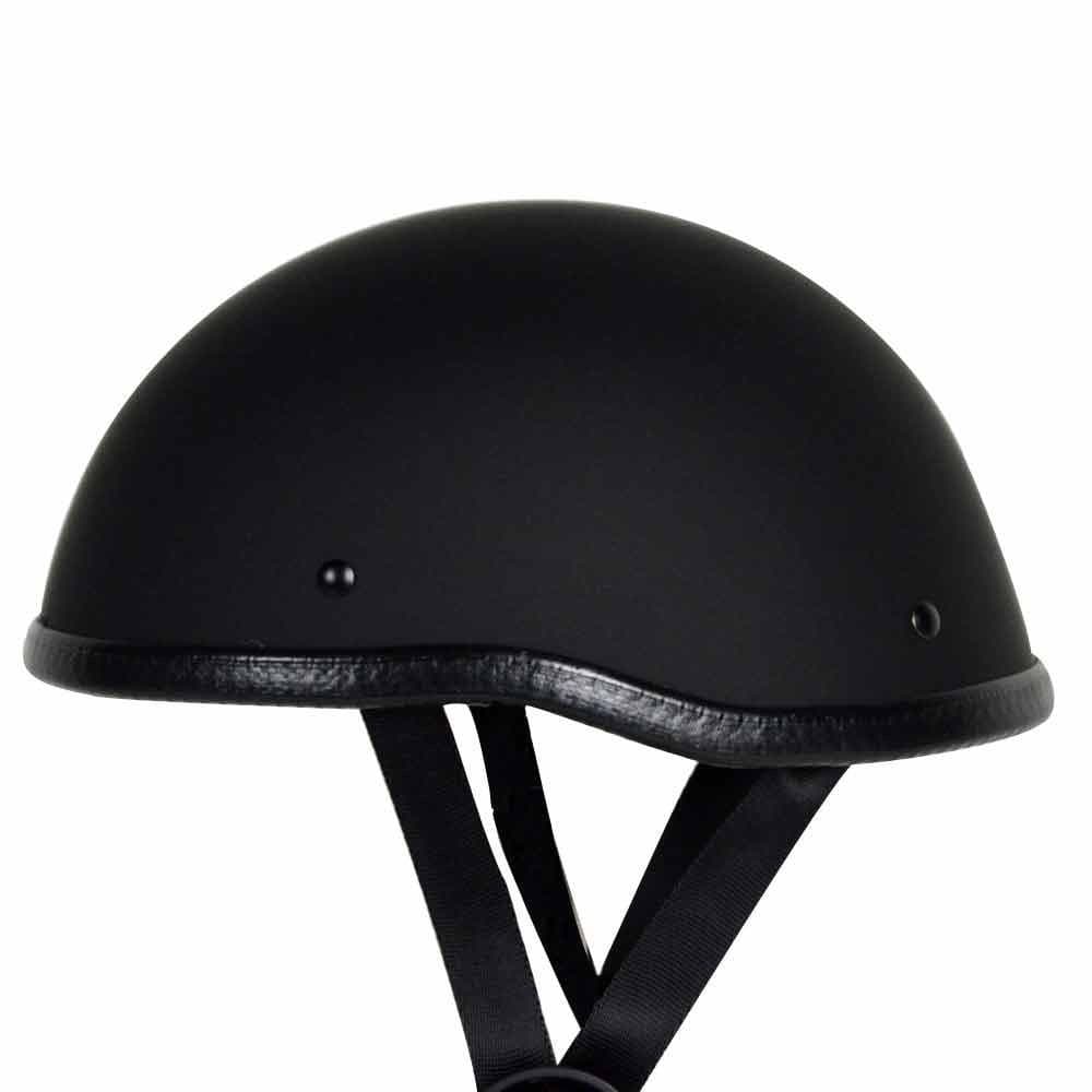 RIVAL N12 Skull Cap Novelty NON DOT Motorcycle Low Profile Half Helmet Beanie Harley Chopper Cruiser Biker Airsoft Skid Lid