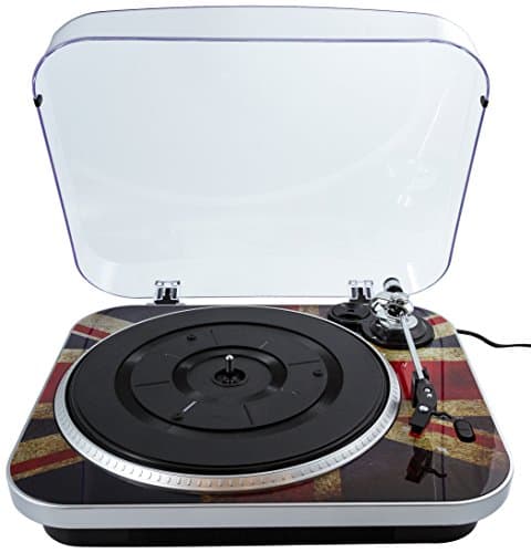 GPO Jam Record Player / Turntable | Portable Record Player with Highly Polished Design & Union Flag Print