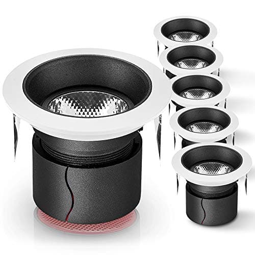 SCON 12W 3" Downlight Special Design Directional Dimmable LED Gimbal Recessed Light (3000K)(6 Pack)