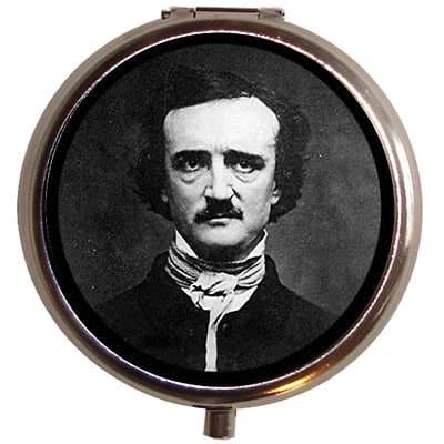 Edgar Allan Poe Goth Author Pill Box Pillbox Case by Sweetheartsinner