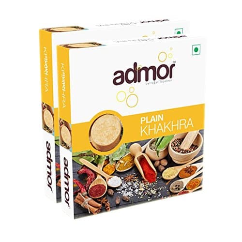 Admor Plain Khakhra, 400 Grams (Pack of 2)
