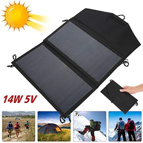 LINKLANK Folding Solar Panels,Solar Charger 15W Solar Panel With USB Ports Solar Power Charger, Safe And Environmental Friendly For Travel, Sport, Hiking, Camping, Beach, And Other Outdoor Activities