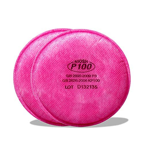 Particulate Filter Compatible with 2097 P100, Installed on 6000 7000 FF-4 Filter Retainer Use, 4.3 Inch (6 Pcs 3 pairs)