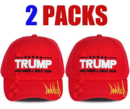 Make America Great Again Hat [2 Packs], Keep America Great Hat, Donald Trump 2020 USA MAGA Cap Adjustable Baseball Hat