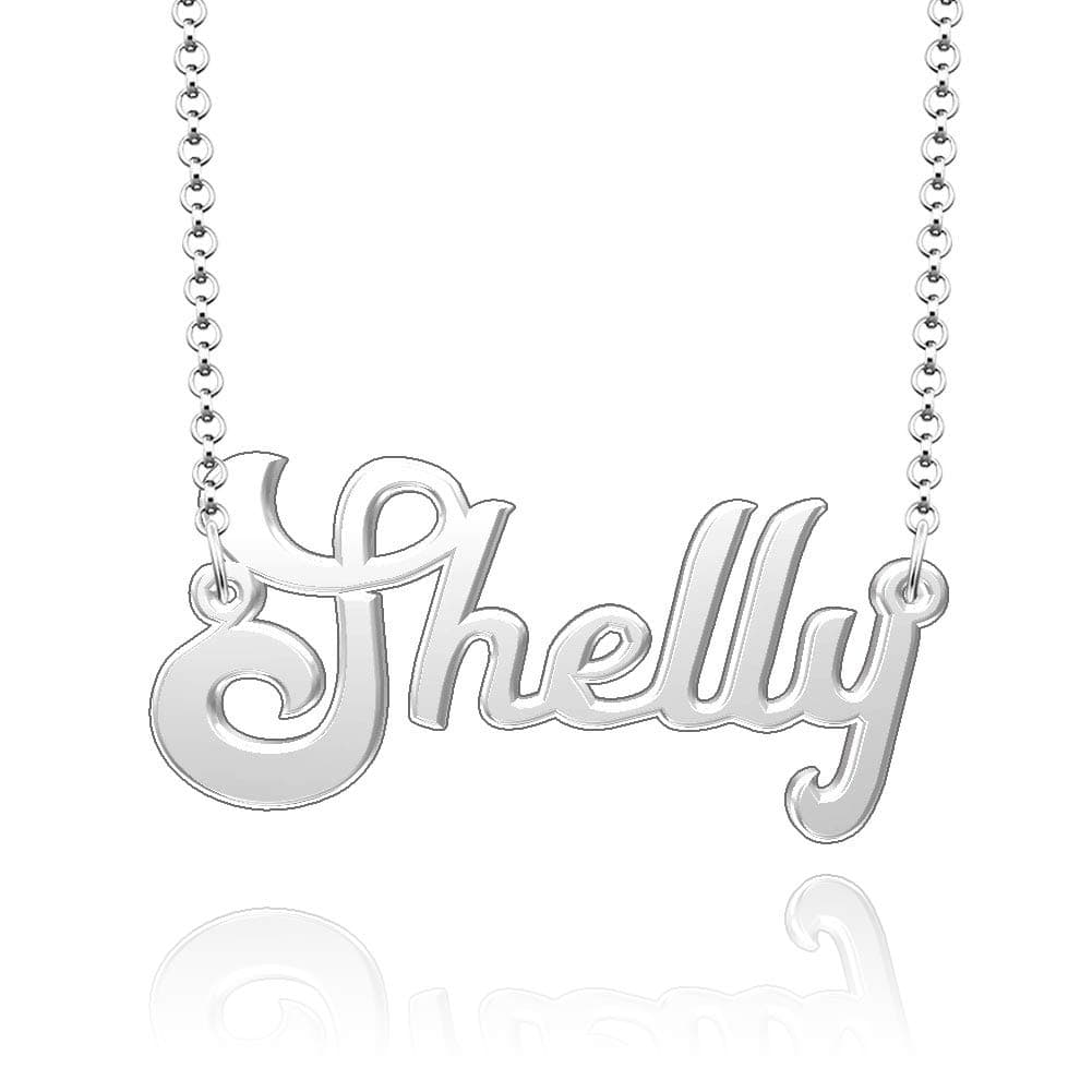 Custom Name Necklace Silver 925 Personalized Nameplate Pendant