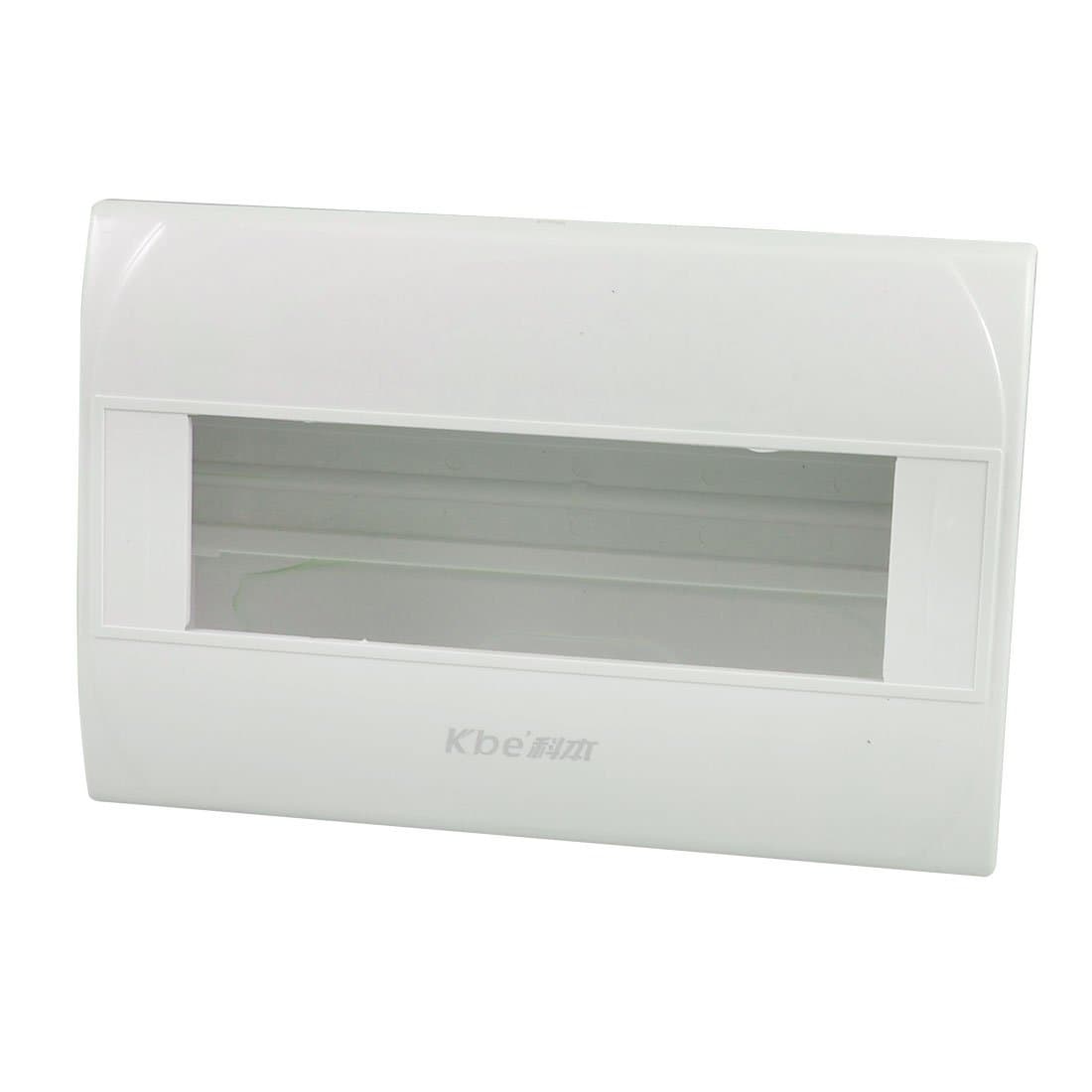 IIVVERR 8-10 Way Rectangular White Hard Plastic Electrical Distribution Box (Caja de distribución eléctrica de plástico duro blanco rectangular de 8-10 vías