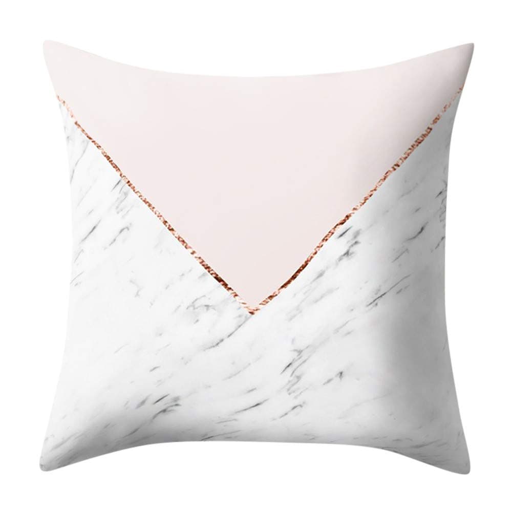 45cm*45cm Pillowcases, Geometric Marble Texture Print Multicolor Square Throw Sofa Pillow Case Decorative Car Cushion Cover (P)