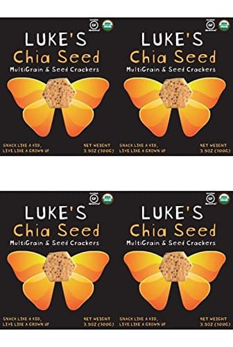 (4 PACK) - Lukes Chia Seed Multigrain &amp; Seed Crackers| 100 g |4 PACK - SUPER SAVER - SAVE MONEY