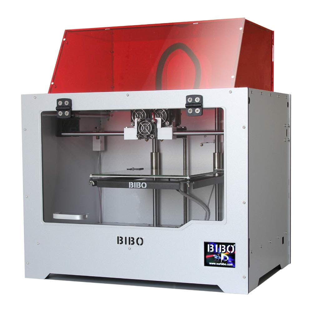 BIBO 2 3D Printer Engraving Sturdy Frame Dual Extruder WIFI Touch Screen Cut Printing Time In Half Filament Detect Demountable Glass Bed