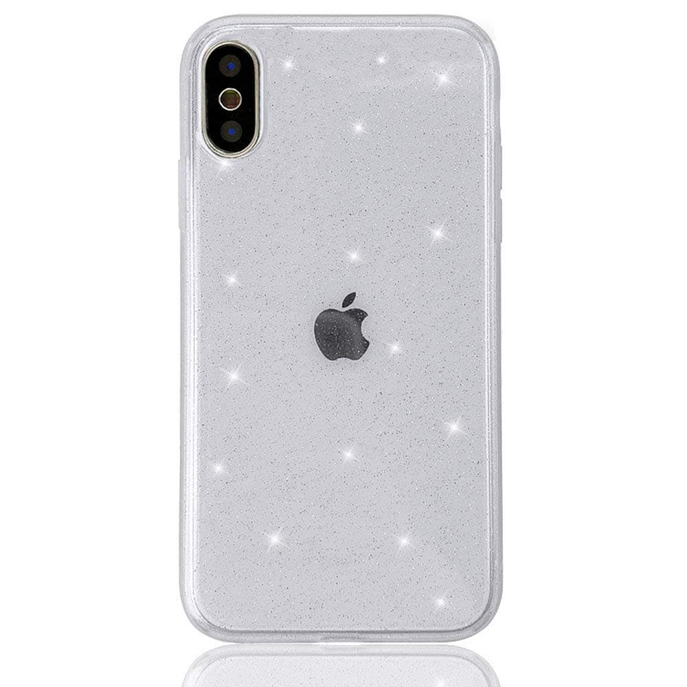 HUIYCUU Case for iPhone Xs Max Case Clear Glitter, Soft Cute Slim Sparkle Bling Design Pattern [Drop Protection Shockproof] Bumper Girl Women Cover Compatible with iPhone Xs Max, Crystal Matte