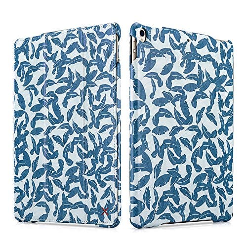 iPad pro 10.5 case, Xoomz Soft PU Leather iPad Cover Case Ultra Slim Anti-Scratch Design Fit Smart-shell Stand with Auto Sleep/ Wake Function (Blue)