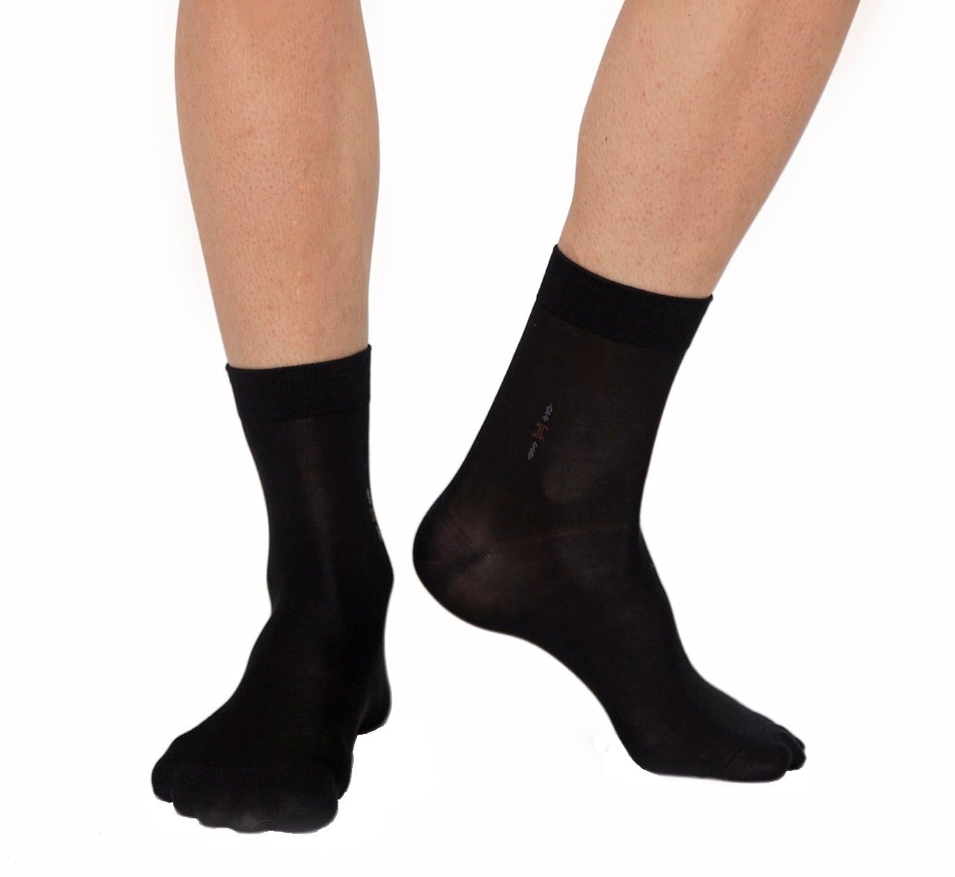 Luxury Silk Socks Various Colours - 2 Pair Pack Black and Navy