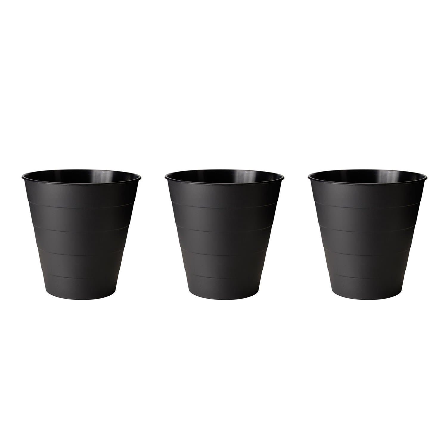 IKEA Fniss Trash Can Bin Black 602.954.38 Set of 3 Bins