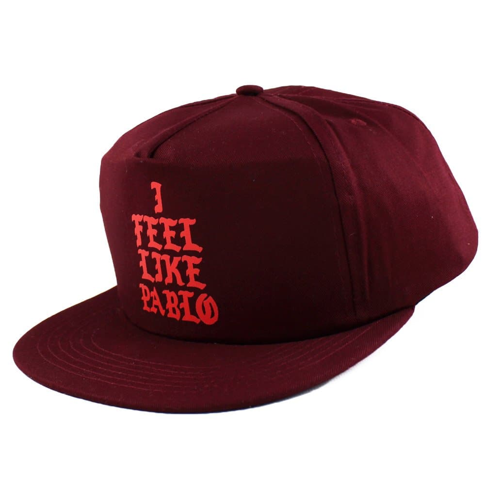 Printed Cap I Feel Like Pablo Yeezus Snapback Hat Red
