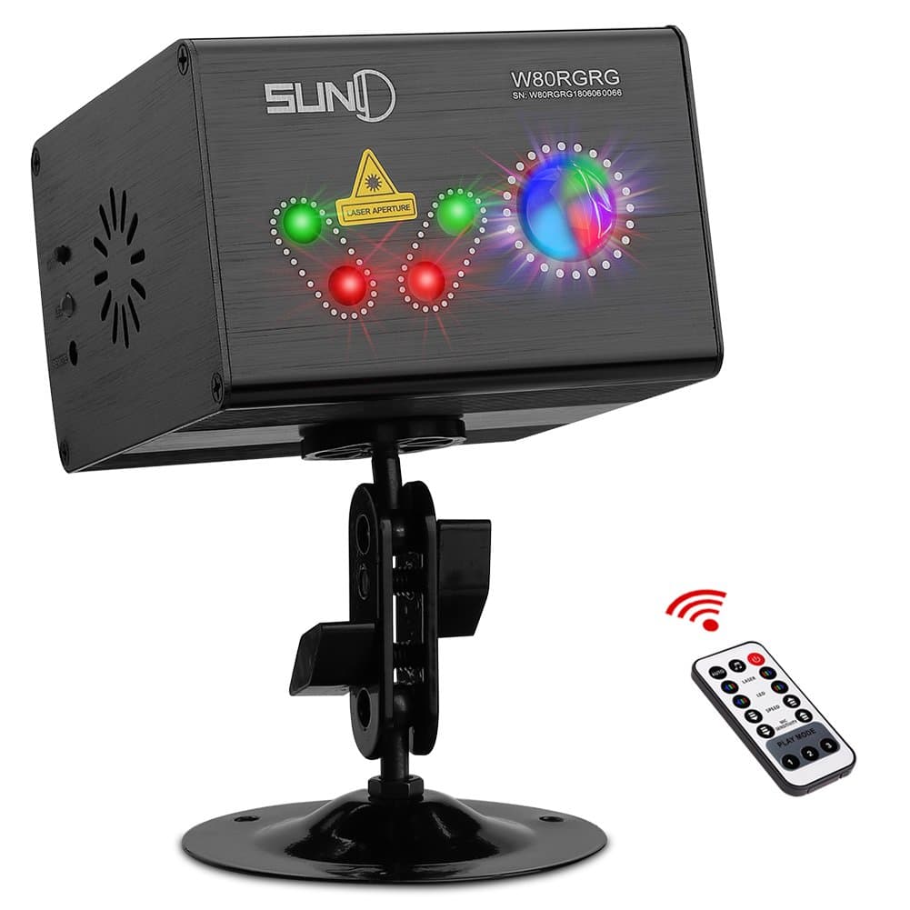 SUNY Galaxy Projector 9 Red Green Gobos LED Effect Stage Lighting for DJ Home Party Wedding Xmas Light