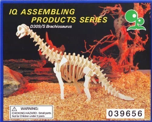IQ ASSEMBLING PRODUCTS SERIES:D309/S BRACHIOSAURUS Dinosaur Model Kit, Wood, Balsa by IQ Assembling Products