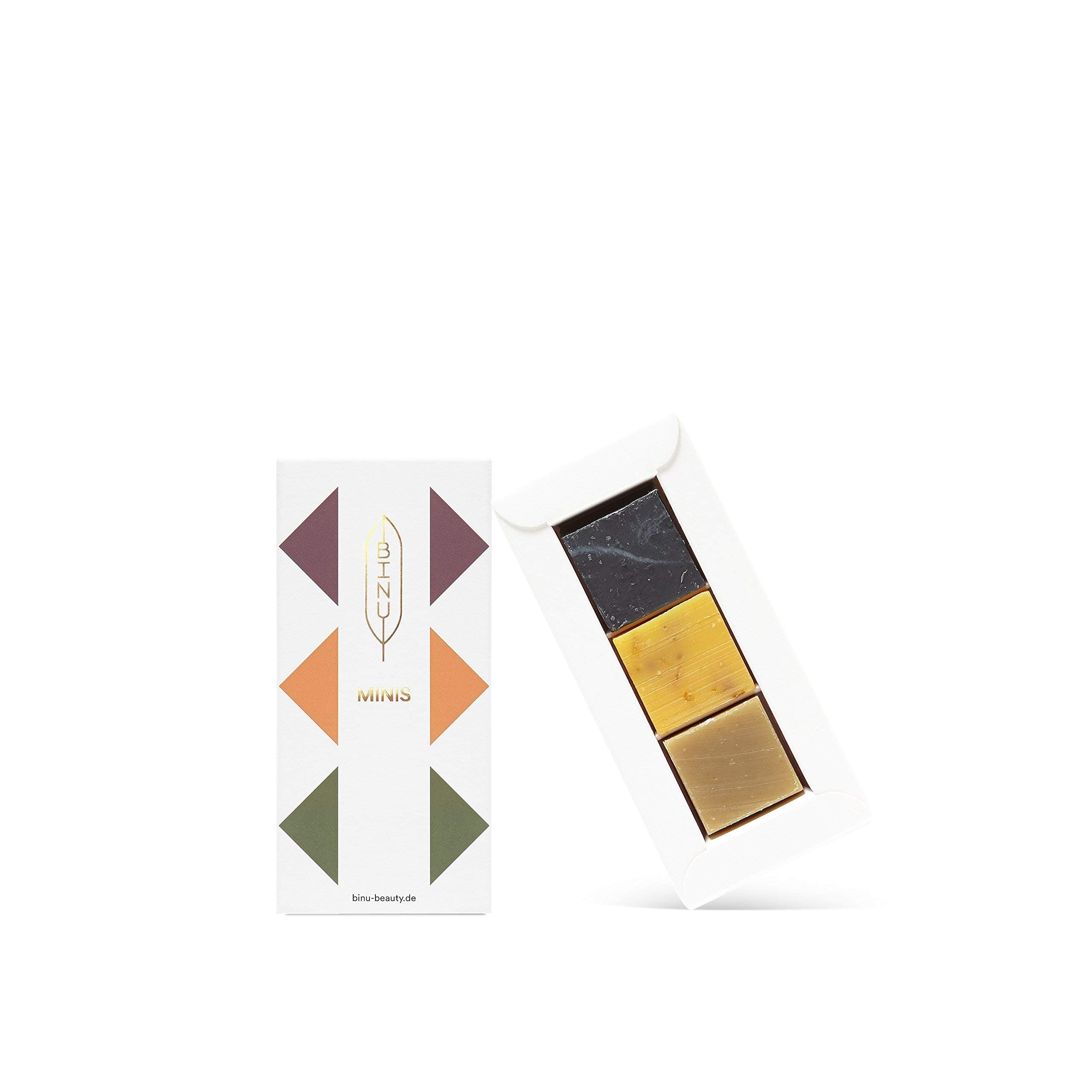 BINU Minis | Three Types Face Soaps | 100% Natural | Small Natural Soaps for Gift and Travel | Handmade Soap Cubes for Testing & Travel | Soap Pralines
