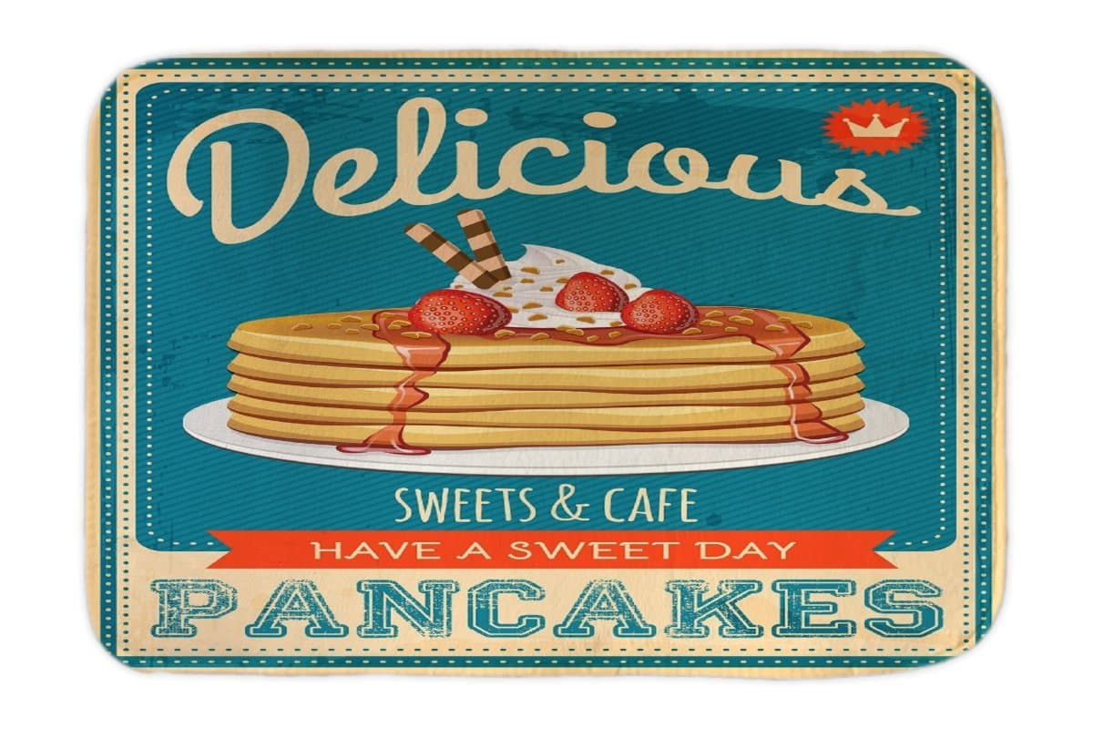 Dog Mat Bed Nostalgic Fun Pancake Printed 40 x 60 cm