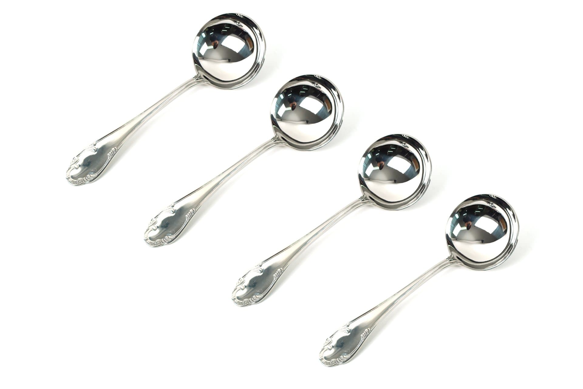 Taiwon Metal Stainless Steel Lily pattern flatware, Gravy Laddle set of 4