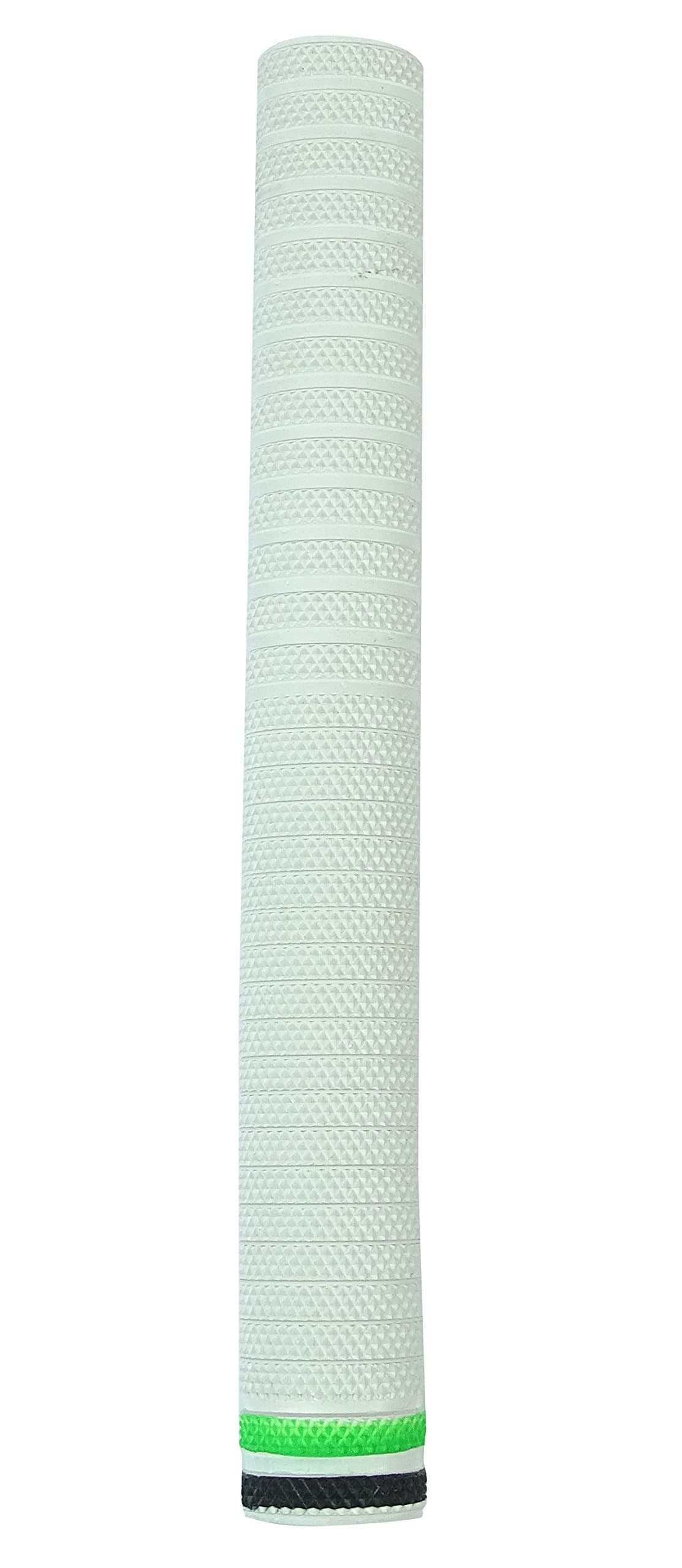 Lalit Cricket White Color Rubber Grip Bat Handle Replacement Coil Grips – 5 Pieces